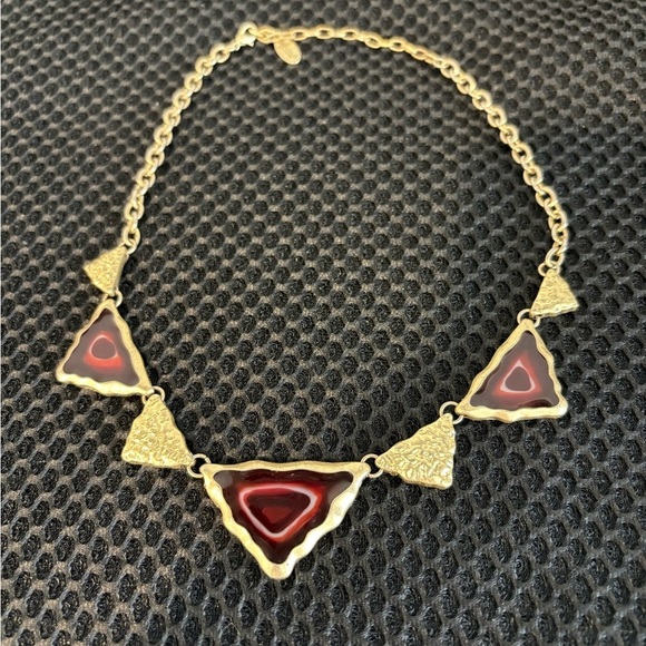 Vintage H. Dubin Modernist Geometric Necklace Statement Artisan Jewelry - Picture 6 of 9
